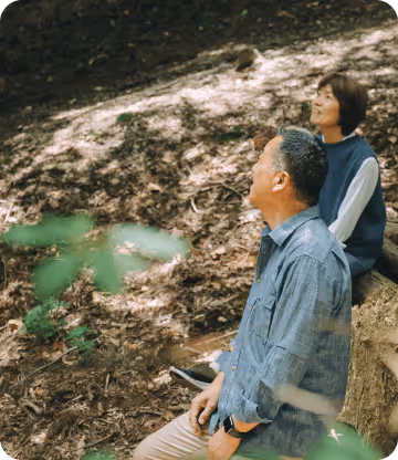 森の見学会の様子