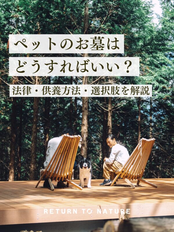ペットのお墓はどうすればいい？法律・供養方法・選択肢を解説